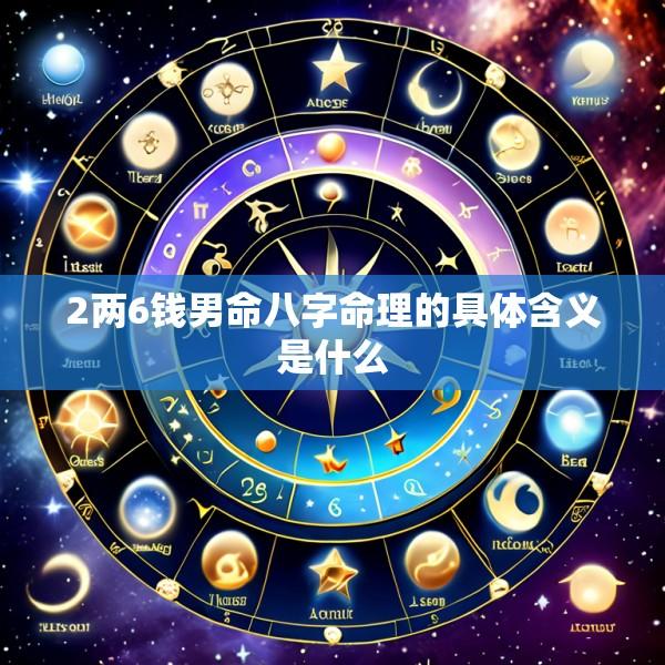 2两6钱男命八字命理的具体含义是什么