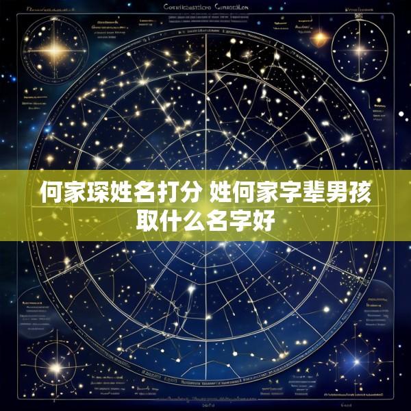 何家琛姓名打分 姓何家字辈男孩取什么名字好