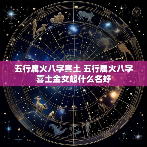 五行属火八字喜土 五行属火八字喜土金女起什么名好