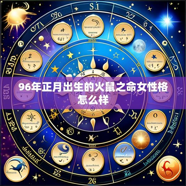 96年正月出生的火鼠之命女性格怎么样