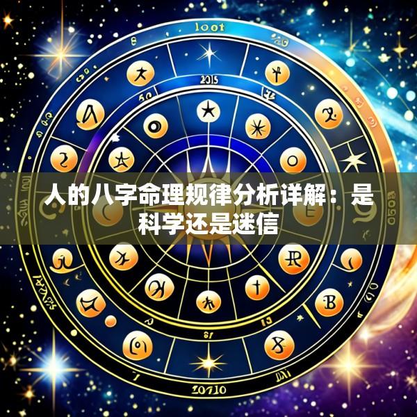 人的八字命理规律分析详解：是科学还是迷信