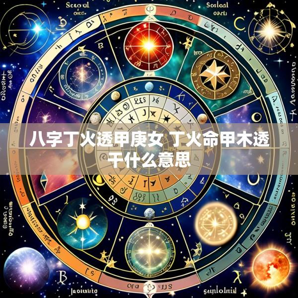 八字丁火透甲庚女 丁火命甲木透干什么意思