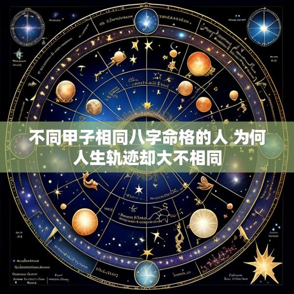 不同甲子相同八字命格的人 为何人生轨迹却大不相同