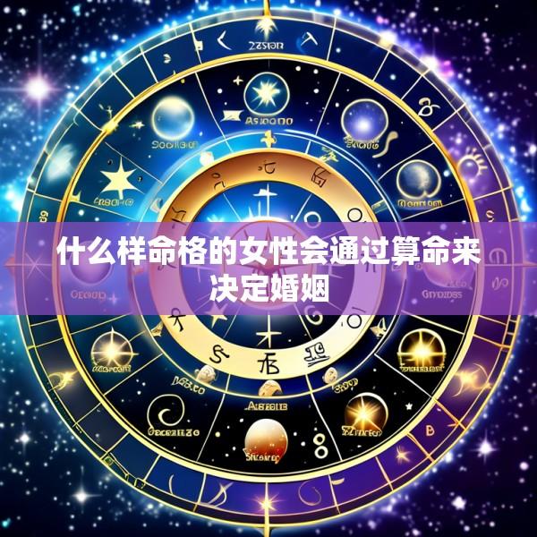 什么样命格的女性会通过算命来决定婚姻