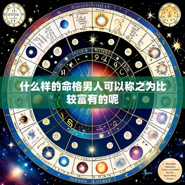 什么样的命格男人可以称之为比较富有的呢