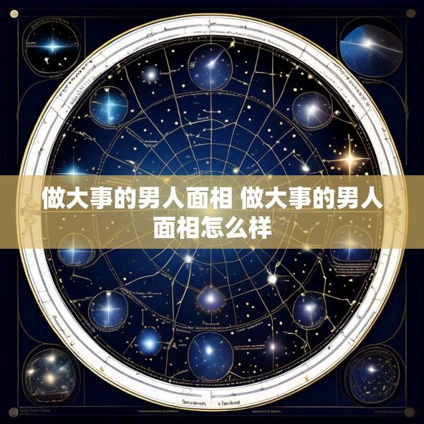做大事的男人面相 做大事的男人面相怎么样