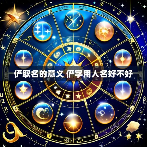 俨取名的意义 俨字用人名好不好