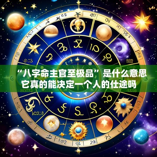 “八字命主官至极品”是什么意思它真的能决定一个人的仕途吗
