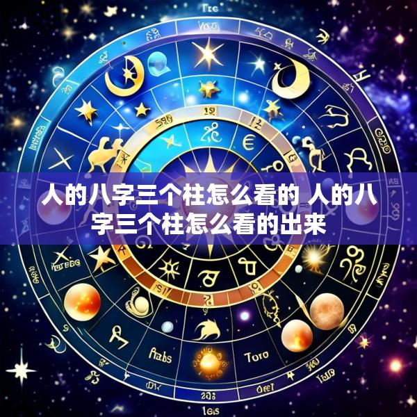 人的八字三个柱怎么看的 人的八字三个柱怎么看的出来