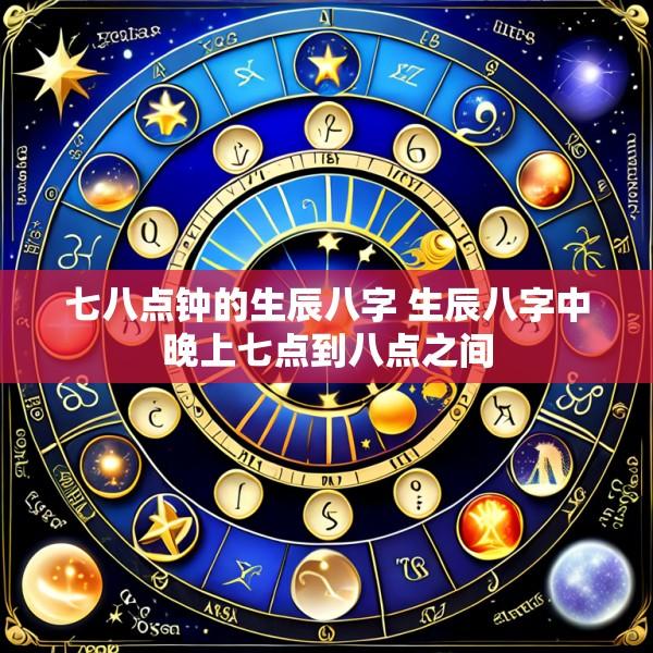 七八点钟的生辰八字 生辰八字中晚上七点到八点之间