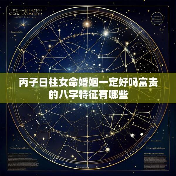 丙子日柱女命婚姻一定好吗富贵的八字特征有哪些