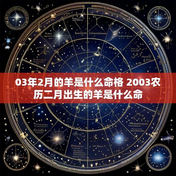 03年2月的羊是什么命格 2003农历二月出生的羊是什么命