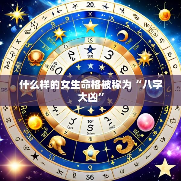 什么样的女生命格被称为“八字大凶”