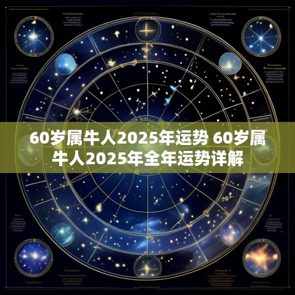 60岁属牛人2025年运势 60岁属牛人2025年全年运势详解