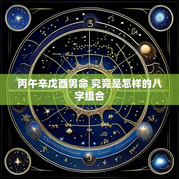 丙午辛戊酉男命 究竟是怎样的八字组合