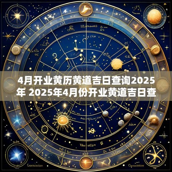 4月开业黄历黄道吉日查询2025年 2025年4月份开业黄道吉日查询时间一览表