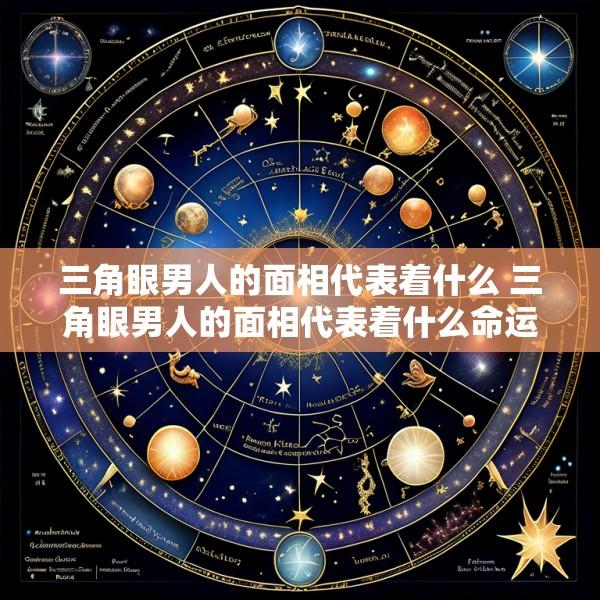 三角眼男人的面相代表着什么 三角眼男人的面相代表着什么命运
