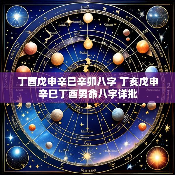 丁酉戊申辛巳辛卯八字 丁亥戊申辛巳丁酉男命八字详批
