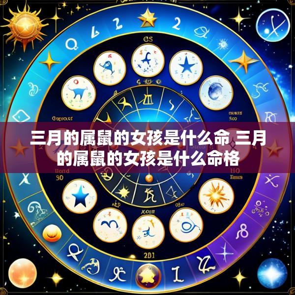 三月的属鼠的女孩是什么命 三月的属鼠的女孩是什么命格