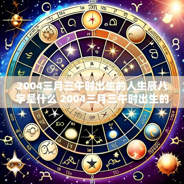 2004三月三午时出生的人生辰八字是什么 2004三月三午时出生的人生辰八字是什么意思