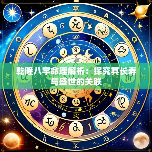 乾隆八字命理解析：探究其长寿与盛世的关联