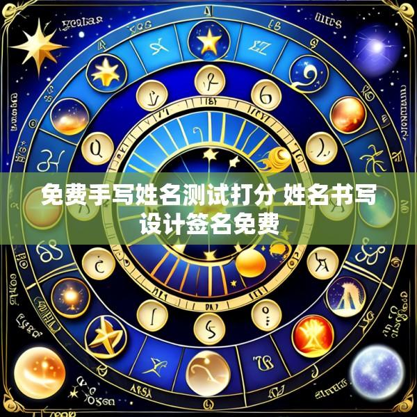 免费手写姓名测试打分 姓名书写设计签名免费