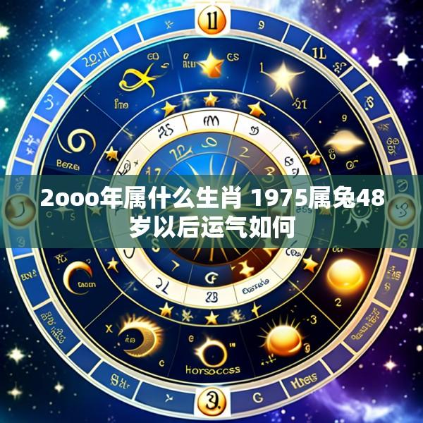 2ooo年属什么生肖 1975属兔48岁以后运气如何