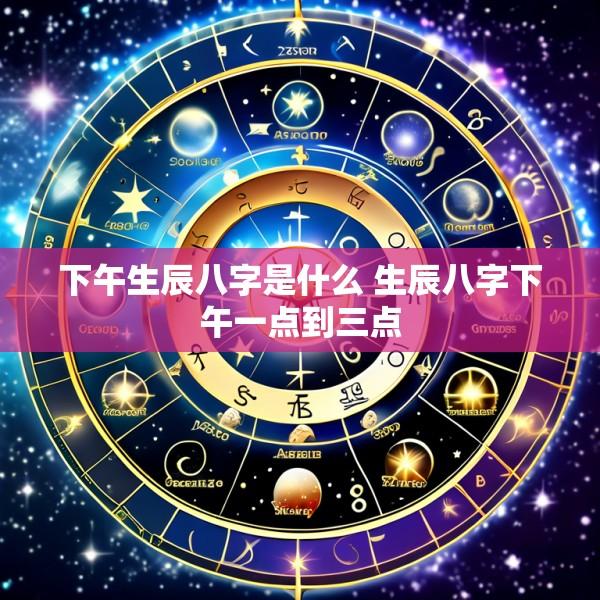下午生辰八字是什么 生辰八字下午一点到三点