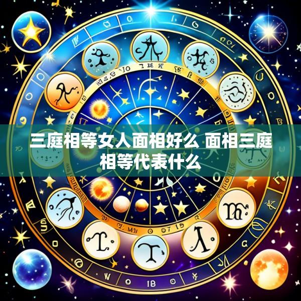 三庭相等女人面相好么 面相三庭相等代表什么