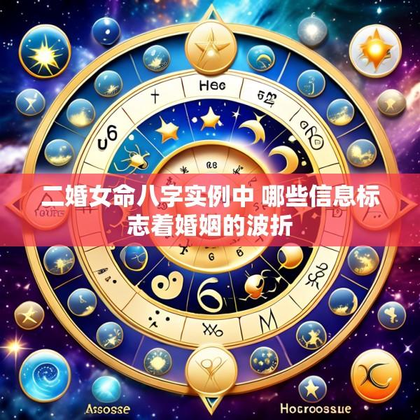 二婚女命八字实例中 哪些信息标志着婚姻的波折