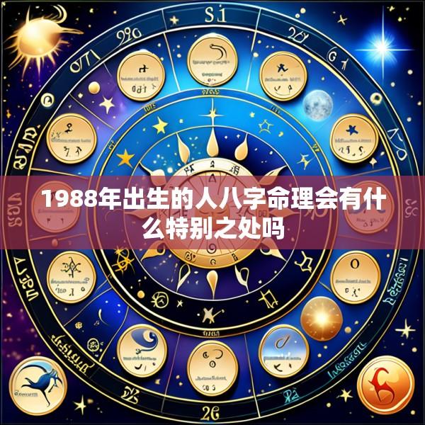 1988年出生的人八字命理会有什么特别之处吗
