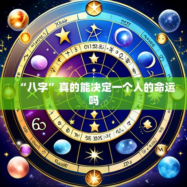 “八字”真的能决定一个人的命运吗