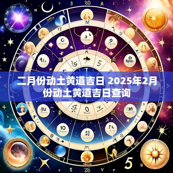 二月份动土黄道吉日 2025年2月份动土黄道吉日查询