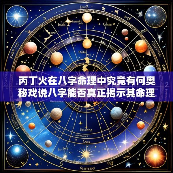 丙丁火在八字命理中究竟有何奥秘戏说八字能否真正揭示其命理真谛