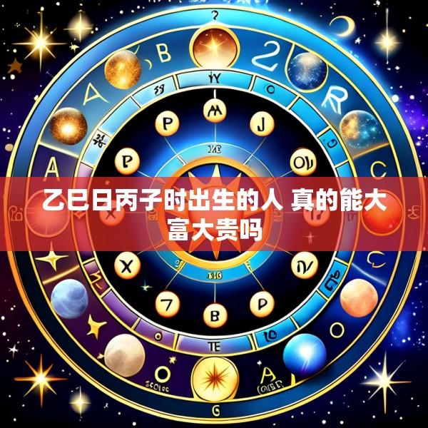 乙巳日丙子时出生的人 真的能大富大贵吗
