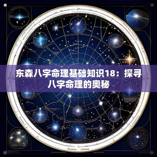 东森八字命理基础知识18：探寻八字命理的奥秘