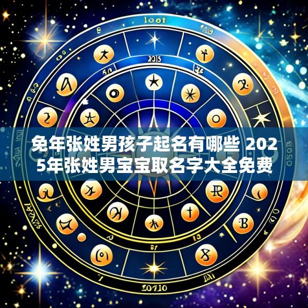 免年张姓男孩子起名有哪些 2025年张姓男宝宝取名字大全免费