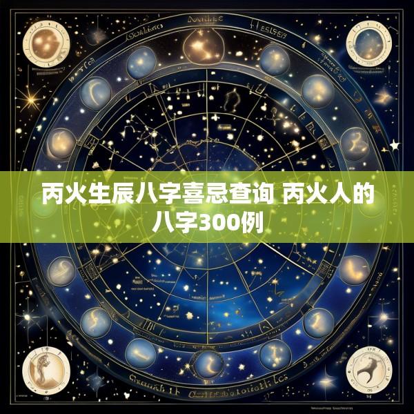丙火生辰八字喜忌查询 丙火人的八字300例