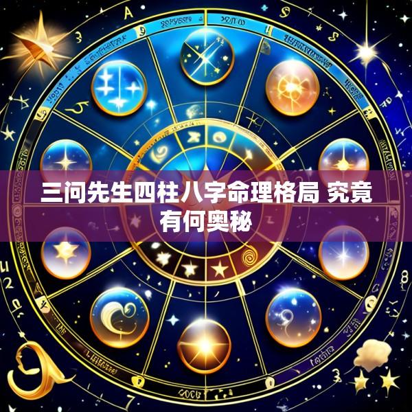 三问先生四柱八字命理格局 究竟有何奥秘
