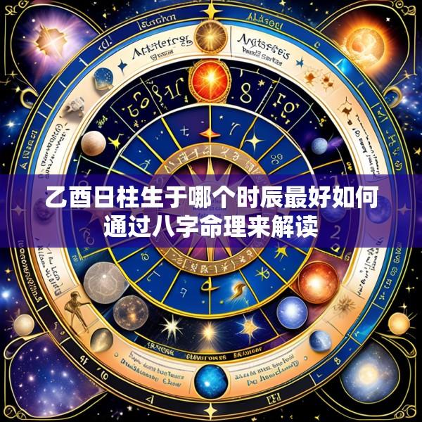 乙酉日柱生于哪个时辰最好如何通过八字命理来解读