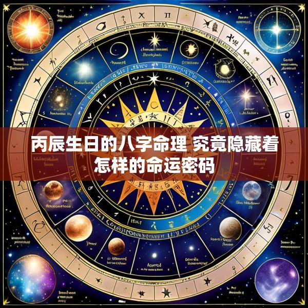 丙辰生日的八字命理 究竟隐藏着怎样的命运密码