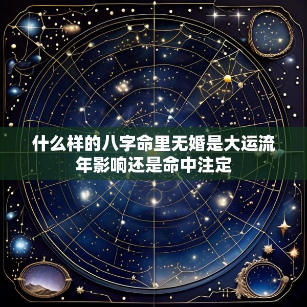 什么样的八字命里无婚是大运流年影响还是命中注定