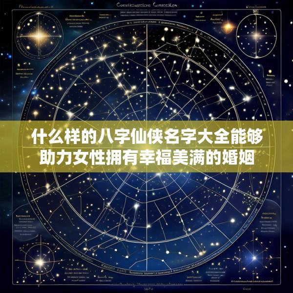 什么样的八字仙侠名字大全能够助力女性拥有幸福美满的婚姻