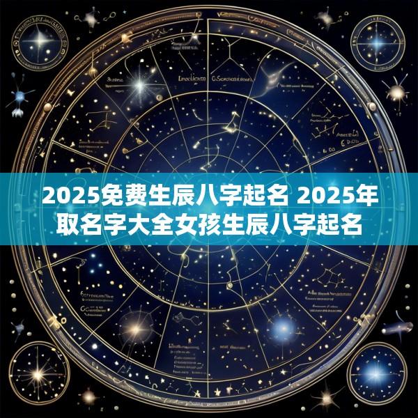 2025免费生辰八字起名 2025年取名字大全女孩生辰八字起名