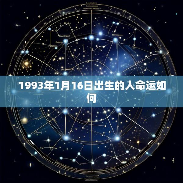 1993年1月16日出生的人命运如何