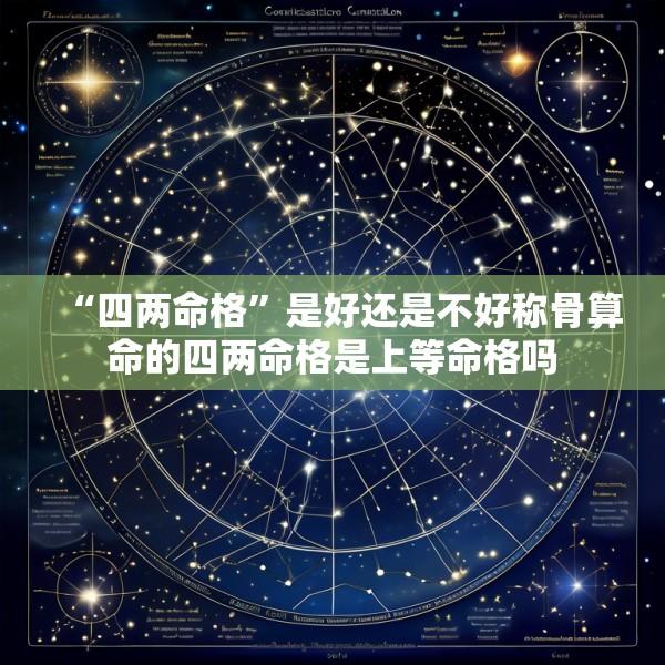 “四两命格”是好还是不好称骨算命的四两命格是上等命格吗