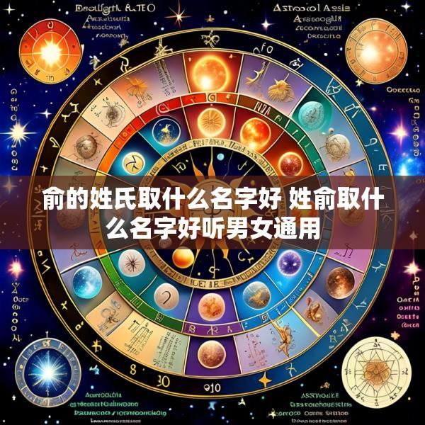 俞的姓氏取什么名字好 姓俞取什么名字好听男女通用