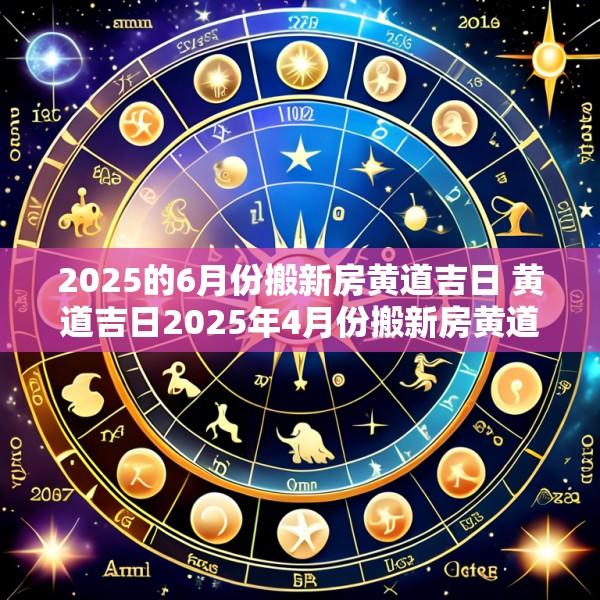 2025的6月份搬新房黄道吉日 黄道吉日2025年4月份搬新房黄道吉日查询