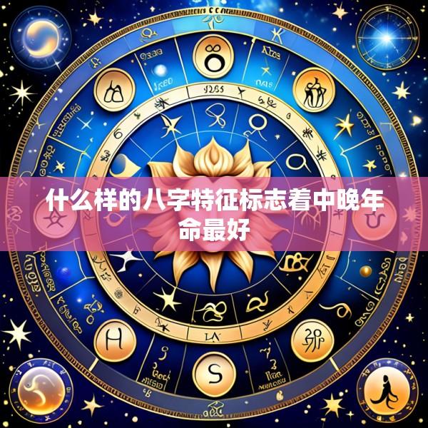 什么样的八字特征标志着中晚年命最好