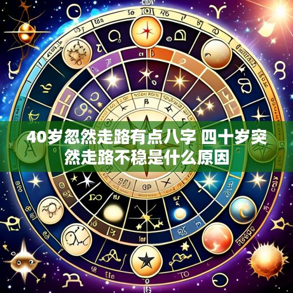 40岁忽然走路有点八字 四十岁突然走路不稳是什么原因